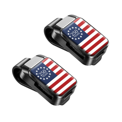 Dsycar 2 Pack Sunglasses Holder for Car, Double Holder Visor Sunglass Clip