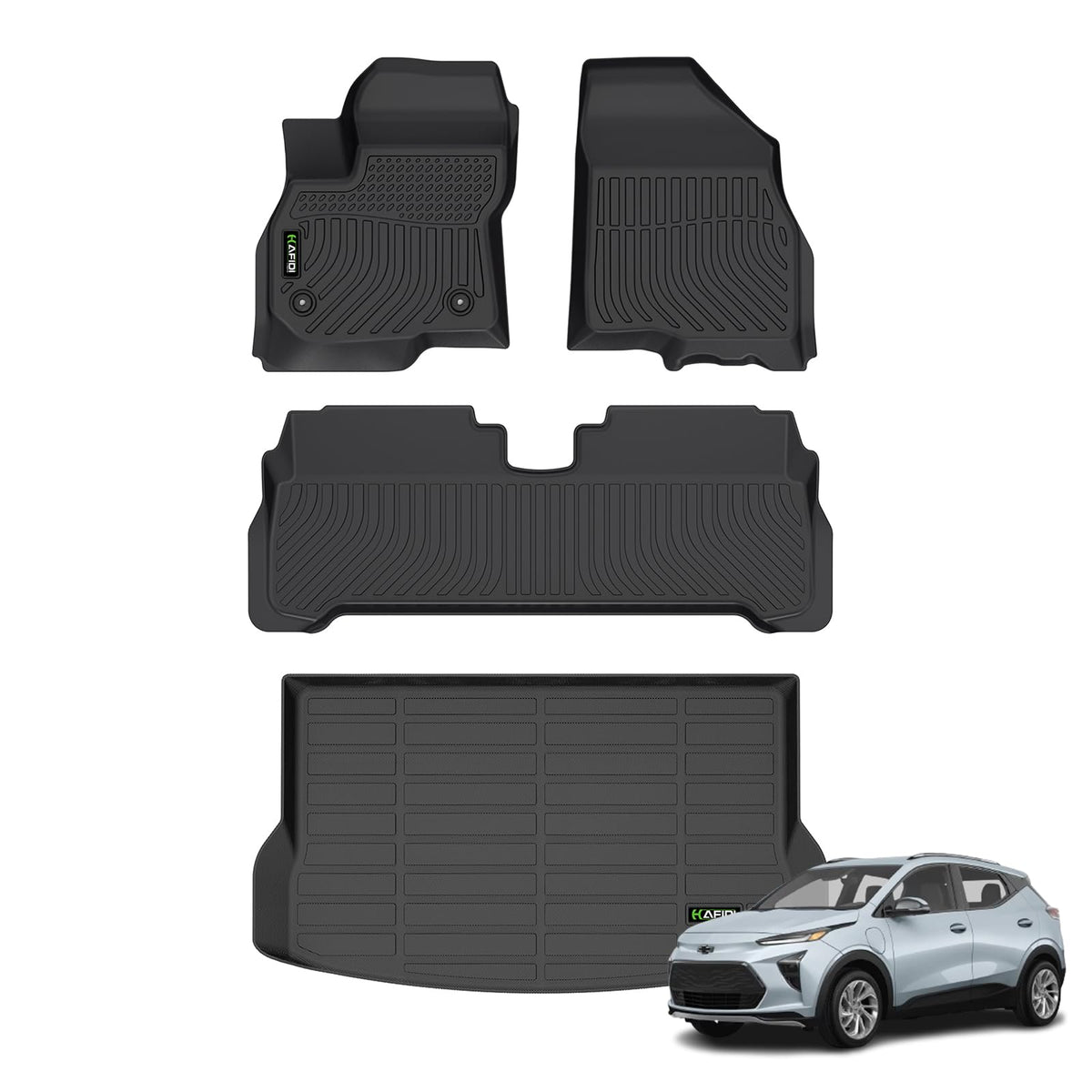 Floor Mats Custom for Toyota Corolla 2009-2013 All Weather Protection TPE Heavy Duty Non-Slip Automotive Floor Liners Fits Front& 2nd Row Full Set Accessories, Black