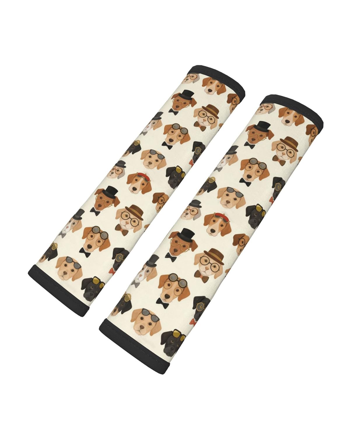 Seat Belt Shoulder Pad 2PCS - Glasses Dog