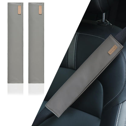 2 PCS Car Seatbelt Covers for Adults, Leather Seat Belt Cushion Shoulder Pad for Women, Car Accessories Protector for More Comfortable Driving (Apricot)