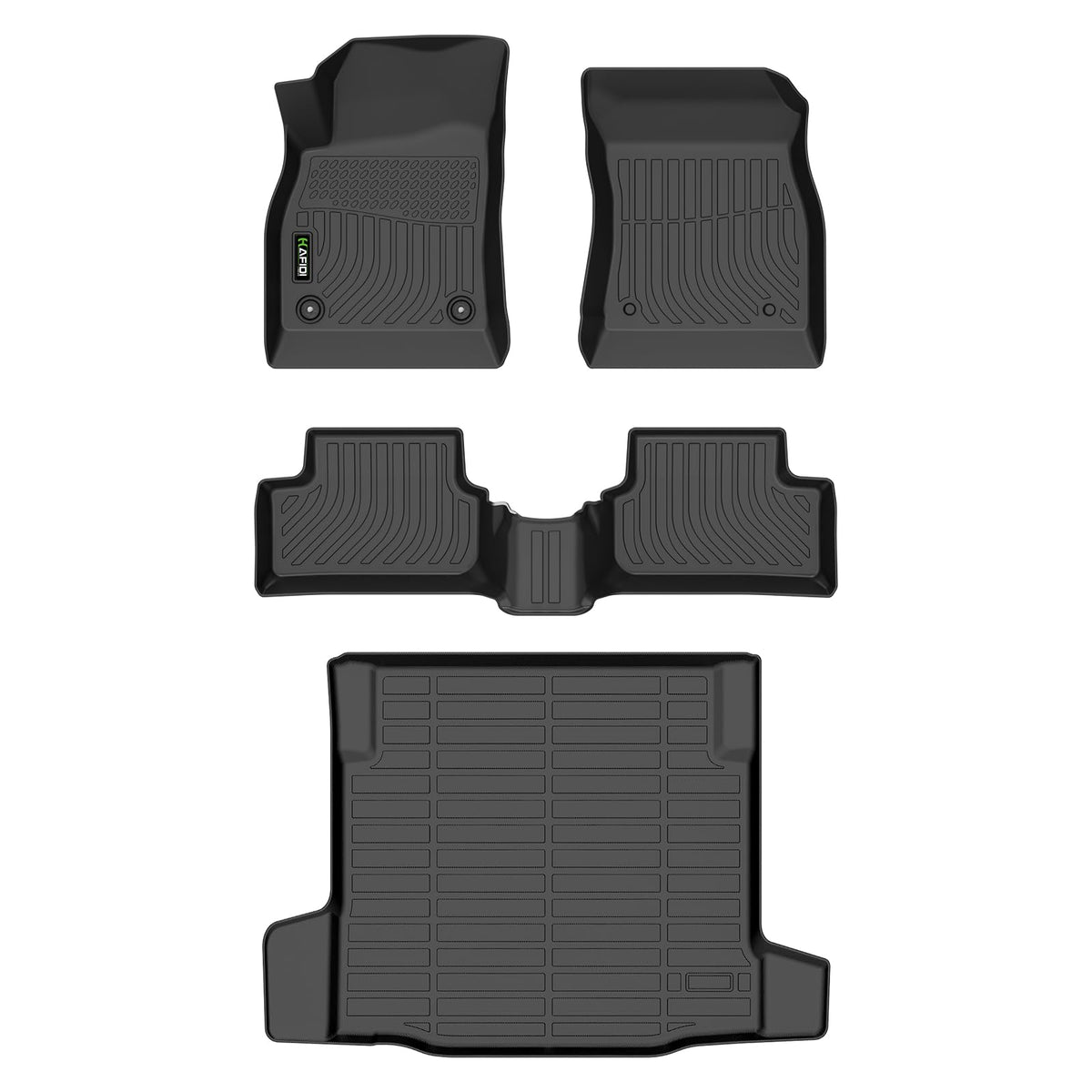 HAFIDI® Floor Mats & Cargo Liner Set Fit for 2023-2027 Kia NIRO & NIRO Hybrid (Not for NIRO EV &NIRO PHEV) All Weather Protection TPE Anti-Slip Floor Liners Custom Accessories -Black