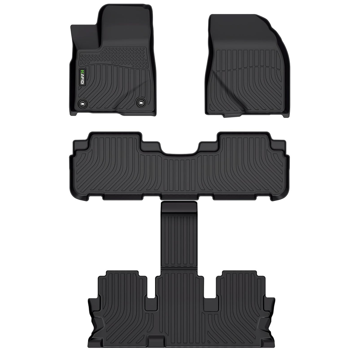 Floor Mats Custom for Toyota Corolla 2009-2013 All Weather Protection TPE Heavy Duty Non-Slip Automotive Floor Liners Fits Front& 2nd Row Full Set Accessories, Black