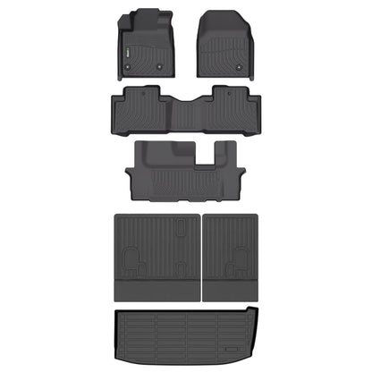 Floor Mats Custom for Toyota Corolla 2009-2013 All Weather Protection TPE Heavy Duty Non-Slip Automotive Floor Liners Fits Front& 2nd Row Full Set Accessories, Black