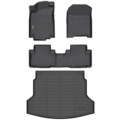 HAFIDI® Floor Mats & Cargo Liner Set Fit for 2023-2027 Kia NIRO & NIRO Hybrid (Not for NIRO EV &NIRO PHEV) All Weather Protection TPE Anti-Slip Floor Liners Custom Accessories -Black