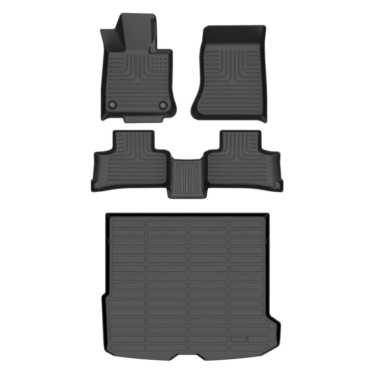 HAFIDI® Floor Mats & Cargo Liner Set Fit for 2023-2027 Kia NIRO & NIRO Hybrid (Not for NIRO EV &NIRO PHEV) All Weather Protection TPE Anti-Slip Floor Liners Custom Accessories -Black