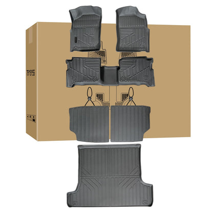 Floor Mats & Trunk Mat for 2012-2017 Chevy Equinox/GMC Terrain,TPE All Weather Protection 2 Rows Car Floor Liners with Cargo Liners for Chevrolet Equinox Accessories