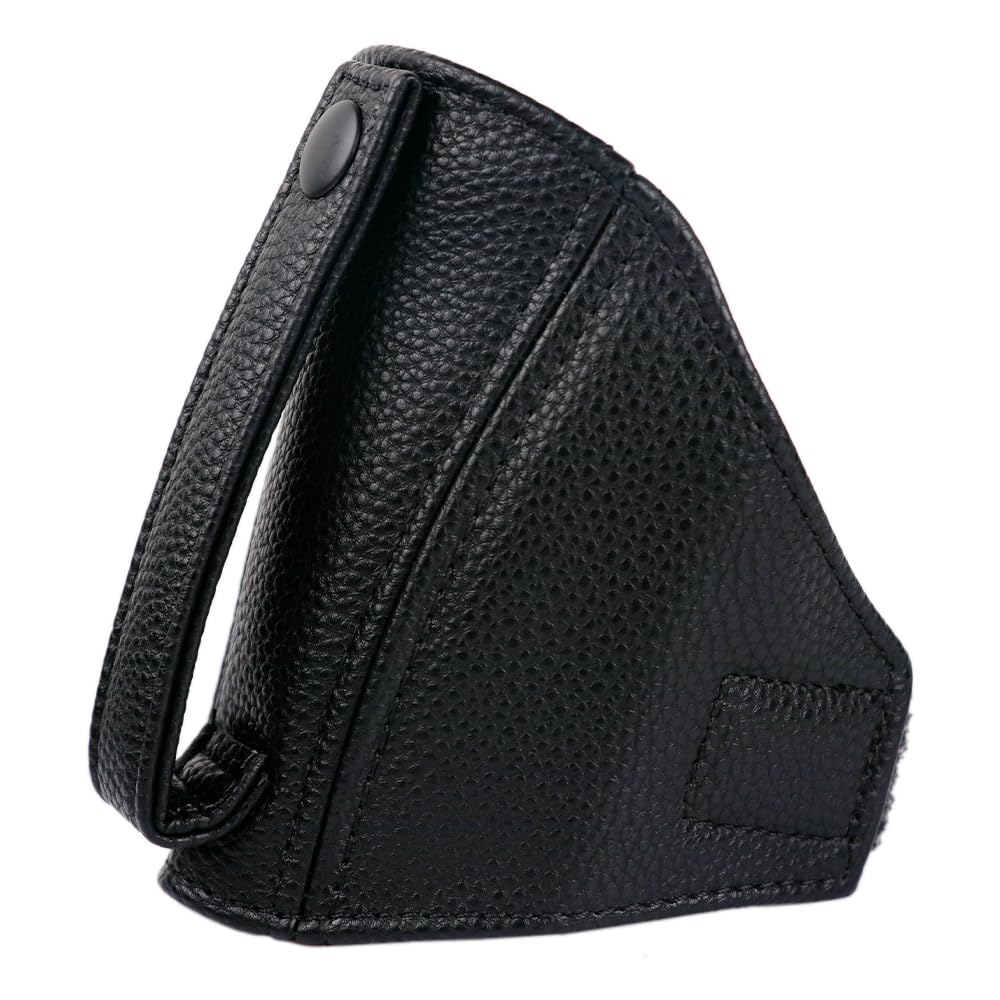 1X Racing Bucket Seat Belt Guide Seatbelt Holder Protector,Suede Leather (Black Leather/Black Stitching)