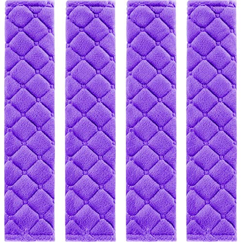 Tatuo 4 Pack Seat Belt Cover Extra Long Soft Pad for Car,15.8 Inch,Black
