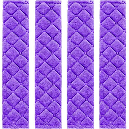Tatuo 4 Pack Seat Belt Cover Extra Long Soft Pad for Car,15.8 Inch,Black