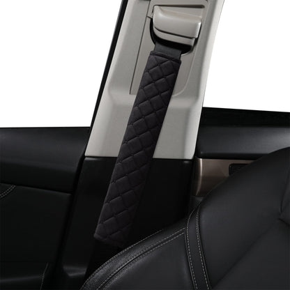 HighnessHwoo Extra Long Seatbelt Covers for Adults Kids Women & Men, Soft Car Seat Belt Strap Cushion for for truck & bus drivers only, Shoulder Neck Chest Protector Pads, 1pc, Black, 25.5in