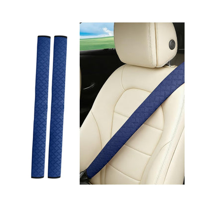 2PCS Car Seat Belt Cover Leather Shoulder Cushion Pad Pink