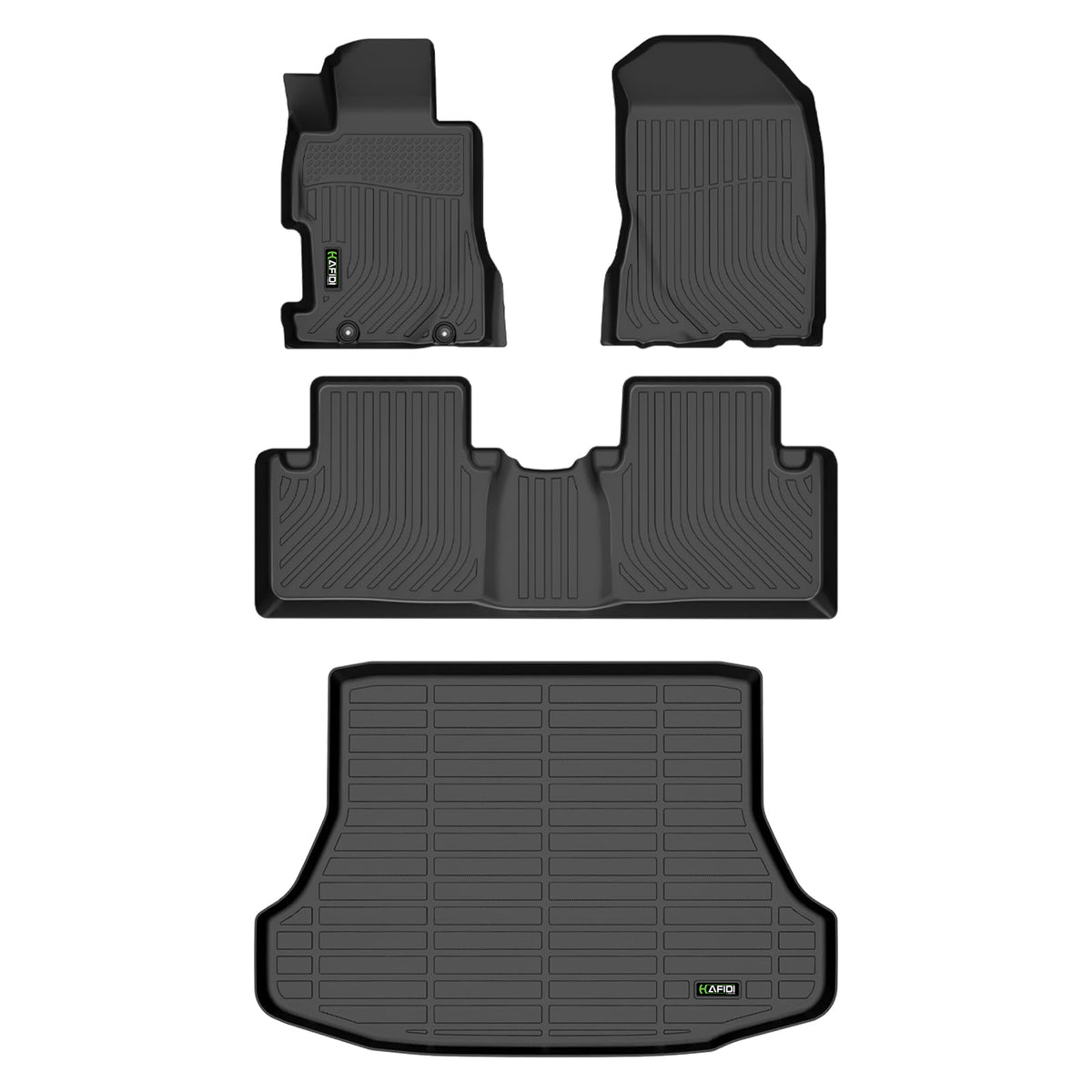 HAFIDI® Floor Mats & Cargo Liner Set Fit for 2023-2027 Kia NIRO & NIRO Hybrid (Not for NIRO EV &NIRO PHEV) All Weather Protection TPE Anti-Slip Floor Liners Custom Accessories -Black