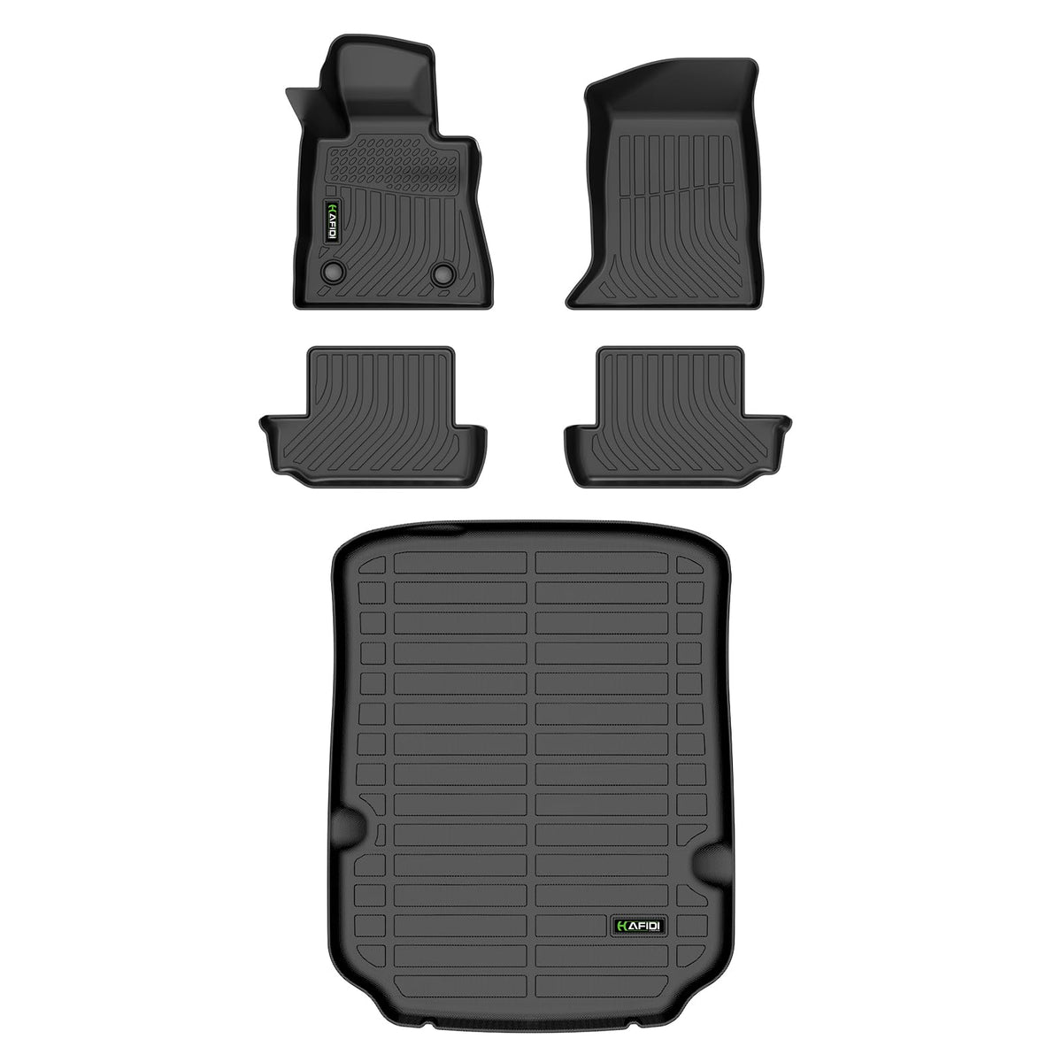 HAFIDI® Floor Mats & Cargo Liner Set Fit for 2023-2027 Kia NIRO & NIRO Hybrid (Not for NIRO EV &NIRO PHEV) All Weather Protection TPE Anti-Slip Floor Liners Custom Accessories -Black