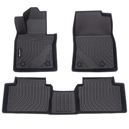 Floor Mats Custom for Toyota Corolla 2009-2013 All Weather Protection TPE Heavy Duty Non-Slip Automotive Floor Liners Fits Front& 2nd Row Full Set Accessories, Black