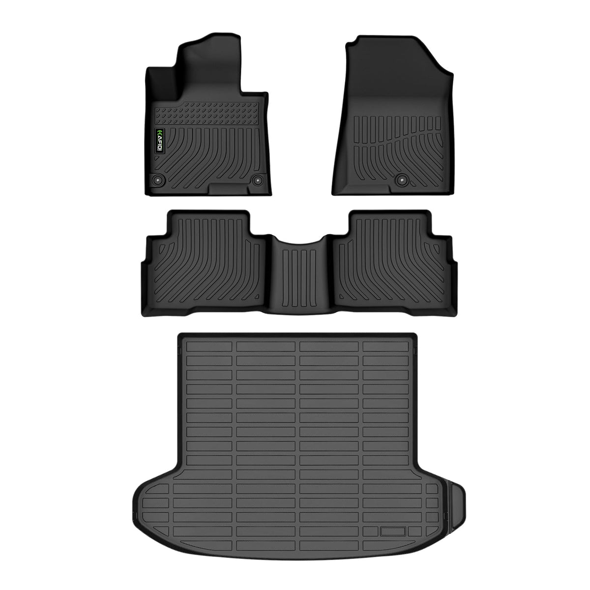 Floor Mats Custom for Toyota Corolla 2009-2013 All Weather Protection TPE Heavy Duty Non-Slip Automotive Floor Liners Fits Front& 2nd Row Full Set Accessories, Black