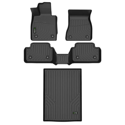 Floor Mats Custom for Toyota Corolla 2009-2013 All Weather Protection TPE Heavy Duty Non-Slip Automotive Floor Liners Fits Front& 2nd Row Full Set Accessories, Black