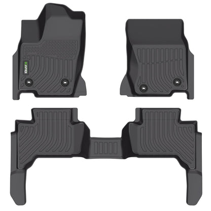 Floor Mats Custom for Toyota Corolla 2009-2013 All Weather Protection TPE Heavy Duty Non-Slip Automotive Floor Liners Fits Front& 2nd Row Full Set Accessories, Black