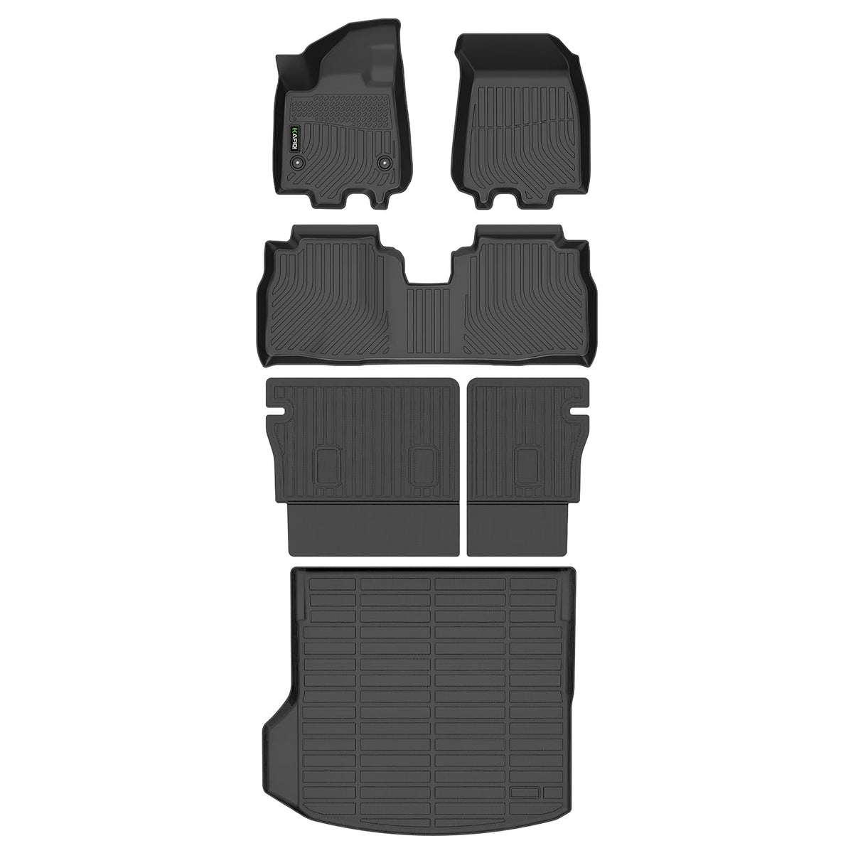 Floor Mats Custom for Toyota Corolla 2009-2013 All Weather Protection TPE Heavy Duty Non-Slip Automotive Floor Liners Fits Front& 2nd Row Full Set Accessories, Black