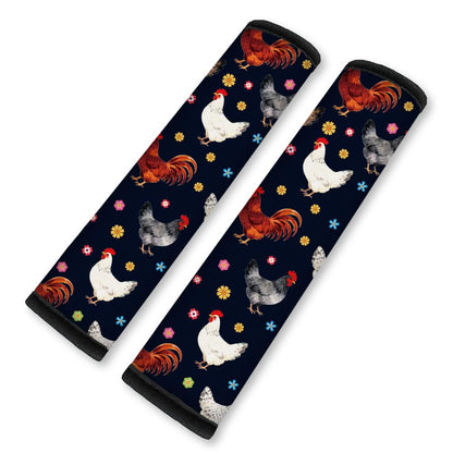 2Pcs Rainbow Skull Soft Auto Seat Belt Cover Pad 11" x 2.4"