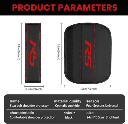 Designe for Camaro RS Seatbelt Cover Pad 2pack car Accessories Compatible with Camaro RS Shoulder Strap Protector with Comfortable Soft Leather. (HWZ-hjd-RS)