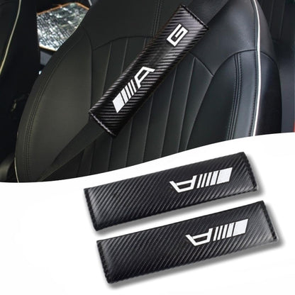 Car seat Belt Cover Compatible with AMG Carbon Fiber Texture car seat Belt pad Cover Soft and Comfortable