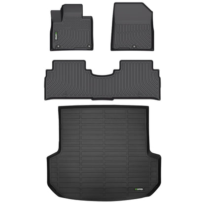 HAFIDI® Floor Mats & Cargo Liner Set Fit for 2023-2027 Kia NIRO & NIRO Hybrid (Not for NIRO EV &NIRO PHEV) All Weather Protection TPE Anti-Slip Floor Liners Custom Accessories -Black