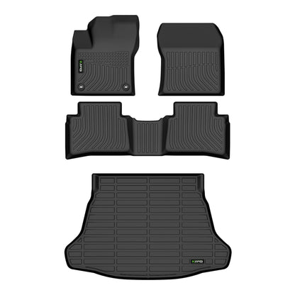 HAFIDI® Floor Mats & Cargo Liner Set Fit for 2023-2027 Kia NIRO & NIRO Hybrid (Not for NIRO EV &NIRO PHEV) All Weather Protection TPE Anti-Slip Floor Liners Custom Accessories -Black