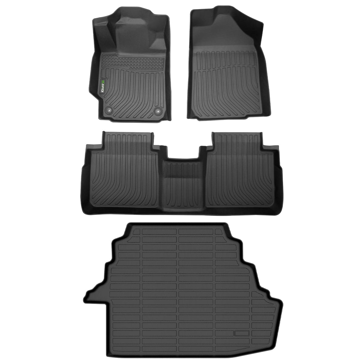 HAFIDI® Floor Mats & Cargo Liner Set Fit for 2023-2027 Kia NIRO & NIRO Hybrid (Not for NIRO EV &NIRO PHEV) All Weather Protection TPE Anti-Slip Floor Liners Custom Accessories -Black