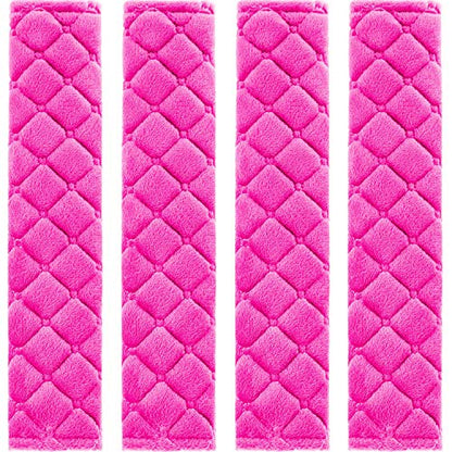 Tatuo 4 Pack Seat Belt Cover Extra Long Soft Pad for Car,15.8 Inch,Black