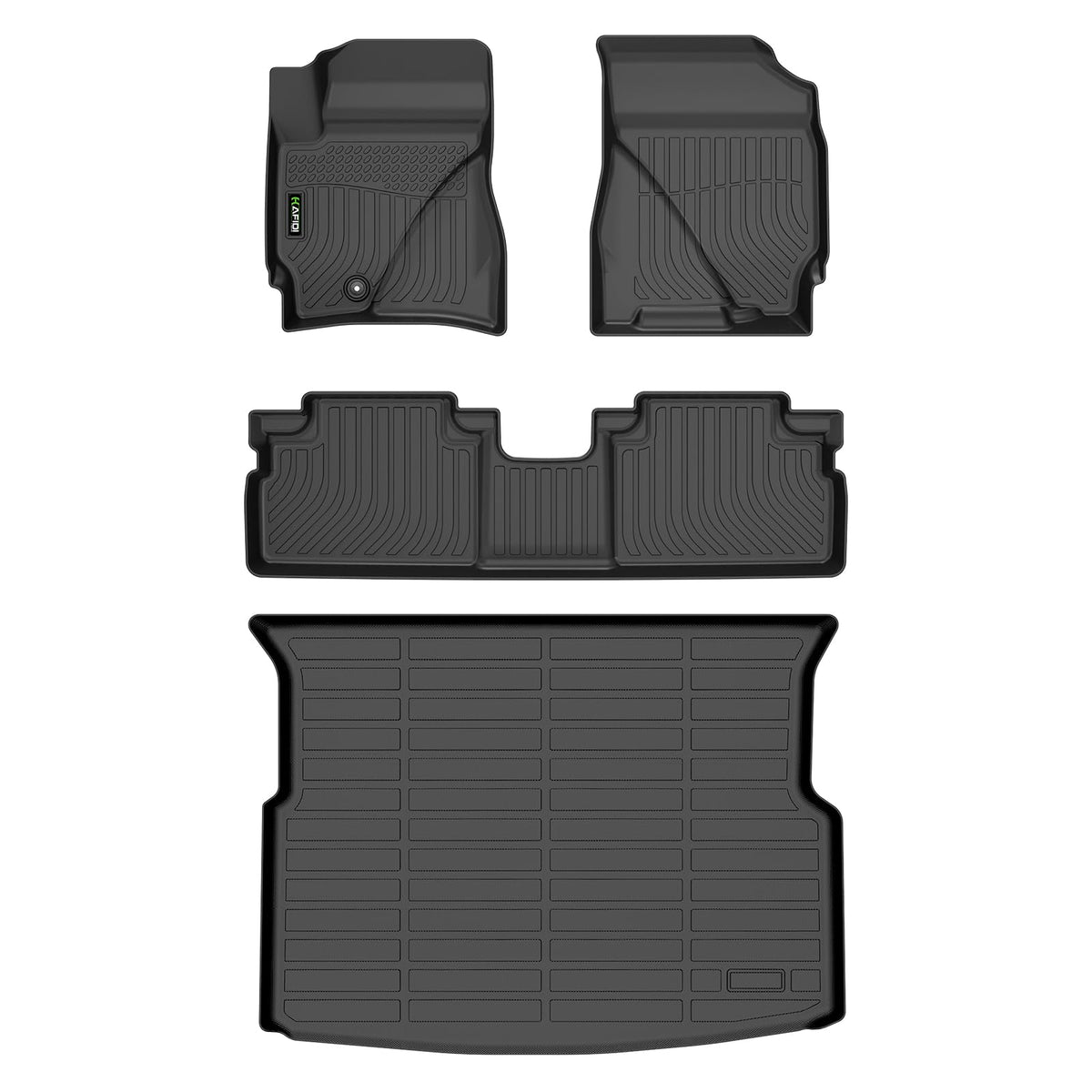 HAFIDI® Floor Mats & Cargo Liner Set Fit for 2023-2027 Kia NIRO & NIRO Hybrid (Not for NIRO EV &NIRO PHEV) All Weather Protection TPE Anti-Slip Floor Liners Custom Accessories -Black