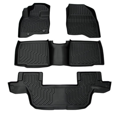 Car Floor Mats for 2012-2017 Chevy Equinox &GMC Terrain/Terrain Denali,All Weather TPE Full Set Includes 1st 2nd Row Front (for 12-17 Chevrolet Equinox/GMC Terrain/Denali)
