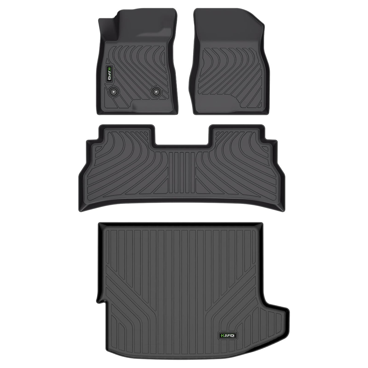HAFIDI® Floor Mats & Cargo Liner Set Fit for 2023-2027 Kia NIRO & NIRO Hybrid (Not for NIRO EV &NIRO PHEV) All Weather Protection TPE Anti-Slip Floor Liners Custom Accessories -Black