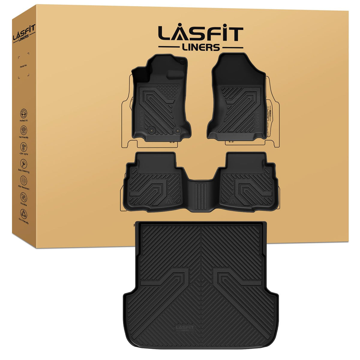 LASFIT Floor Mats for Hyundai Santa Fe Gas 2027 2026 2025 2024