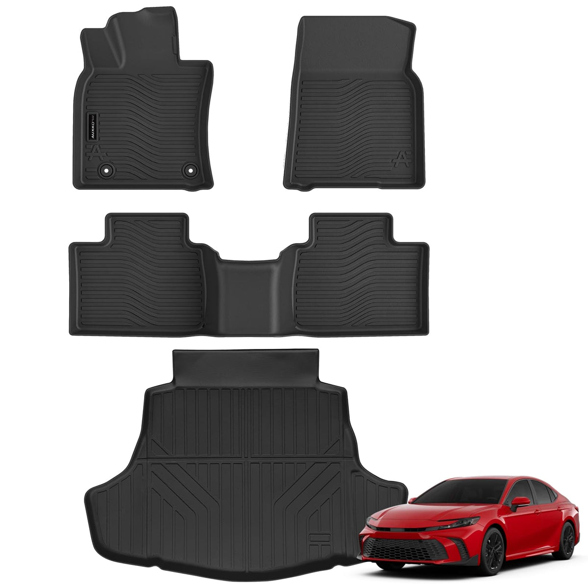 AUXKO All Weather Floor Mats for Toyota Camry 2025 2026 Include Hybrid