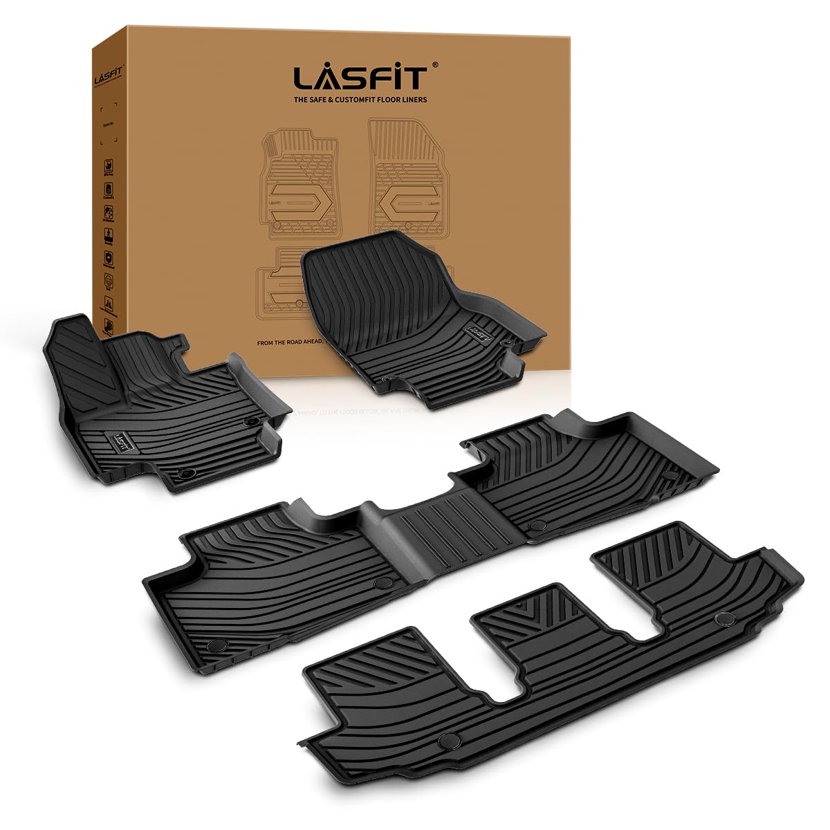 LASFIT Floor Mats for Toyota 4Runner 2013-2024 & for Lexus GX460 2014-2023
