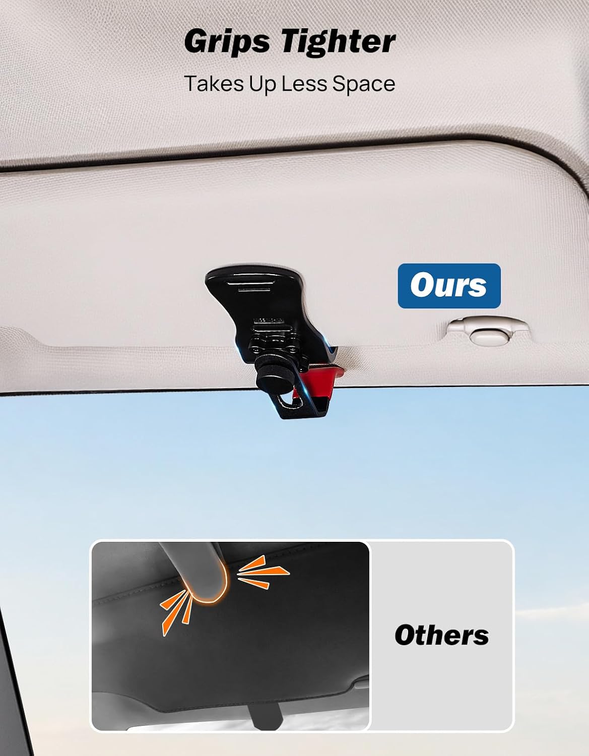 JOYTUTUS Upgraded Zinc-Aluminum Alloy Sun Visor Repair Clip for Car, Heavy Duty Quick Fix to Keep Sun Visor Up, Rust-Proof & Heat-Resistant Universal Car Visor Clip Fix