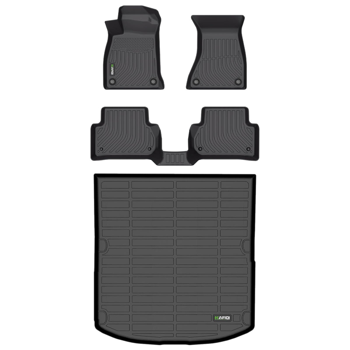 HAFIDI® Floor Mats & Cargo Liner Set Fit for 2023-2027 Kia NIRO & NIRO Hybrid (Not for NIRO EV &NIRO PHEV) All Weather Protection TPE Anti-Slip Floor Liners Custom Accessories -Black