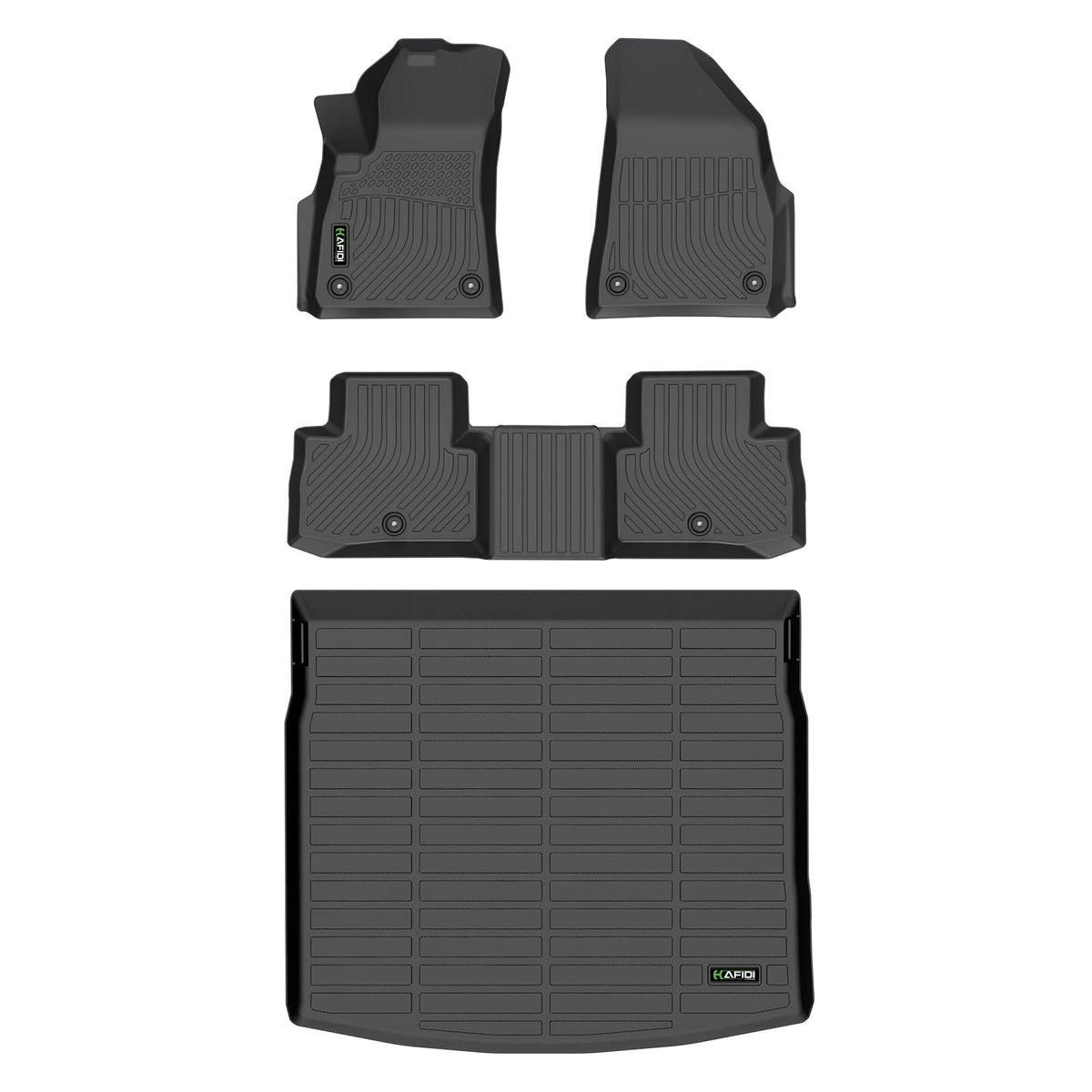 HAFIDI® Floor Mats & Cargo Liner Set Fit for 2023-2027 Kia NIRO & NIRO Hybrid (Not for NIRO EV &NIRO PHEV) All Weather Protection TPE Anti-Slip Floor Liners Custom Accessories -Black