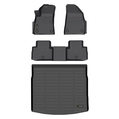 HAFIDI® Floor Mats & Cargo Liner Set Fit for 2023-2027 Kia NIRO & NIRO Hybrid (Not for NIRO EV &NIRO PHEV) All Weather Protection TPE Anti-Slip Floor Liners Custom Accessories -Black