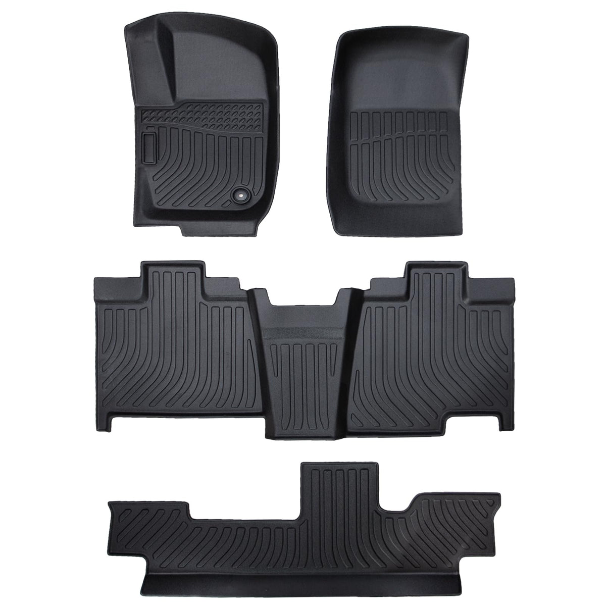 Car Floor Mats for 2012-2018 Ford Focus,All Weather TPE Rubber Full Set Includes 1st 2nd Row Front Maximum Coverage,Non Slip (for 2012-2018 Ford Focus)