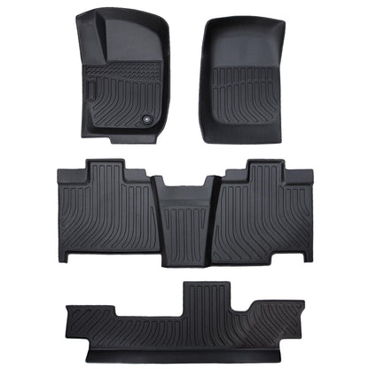 Car Floor Mats for 2012-2017 Chevy Equinox &GMC Terrain/Terrain Denali,All Weather TPE Full Set Includes 1st 2nd Row Front (for 12-17 Chevrolet Equinox/GMC Terrain/Denali)