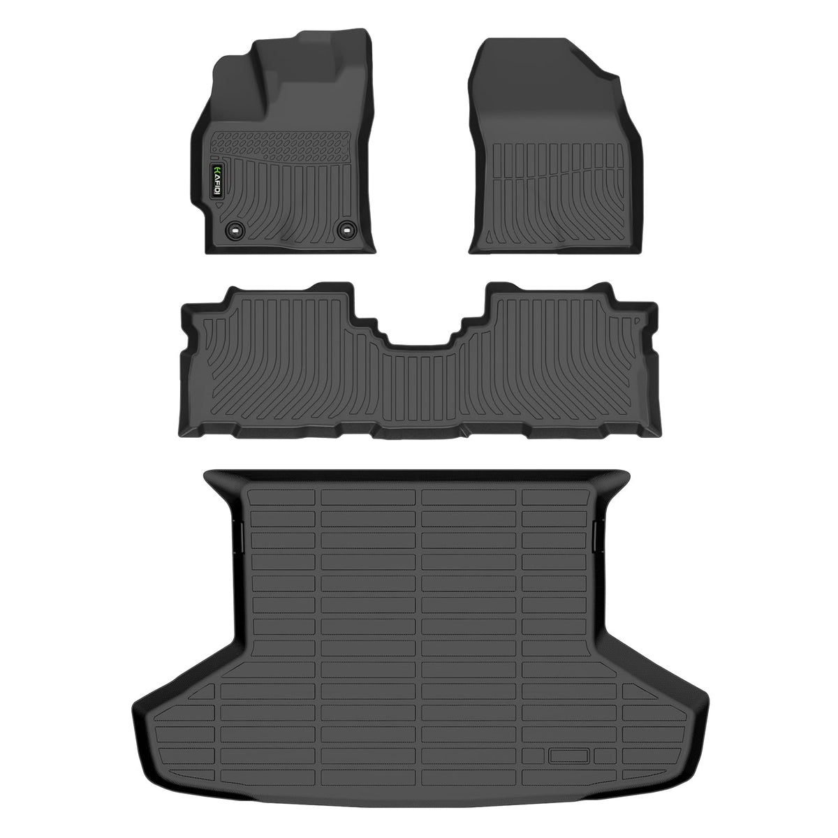 HAFIDI® Floor Mats & Cargo Liner Set Fit for 2023-2027 Kia NIRO & NIRO Hybrid (Not for NIRO EV &NIRO PHEV) All Weather Protection TPE Anti-Slip Floor Liners Custom Accessories -Black