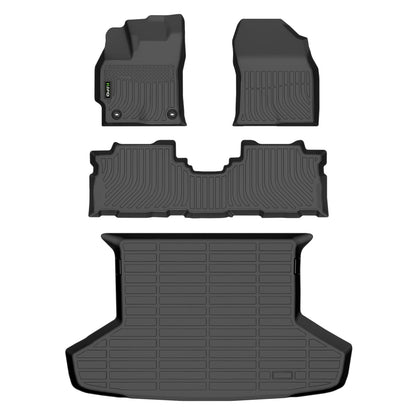 HAFIDI® Floor Mats & Cargo Liner Set Fit for 2023-2027 Kia NIRO & NIRO Hybrid (Not for NIRO EV &NIRO PHEV) All Weather Protection TPE Anti-Slip Floor Liners Custom Accessories -Black