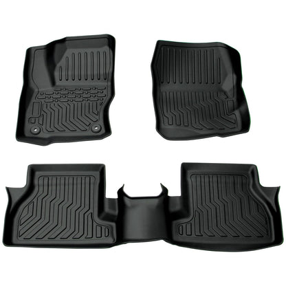 Car Floor Mats for 2012-2017 Chevy Equinox &GMC Terrain/Terrain Denali,All Weather TPE Full Set Includes 1st 2nd Row Front (for 12-17 Chevrolet Equinox/GMC Terrain/Denali)