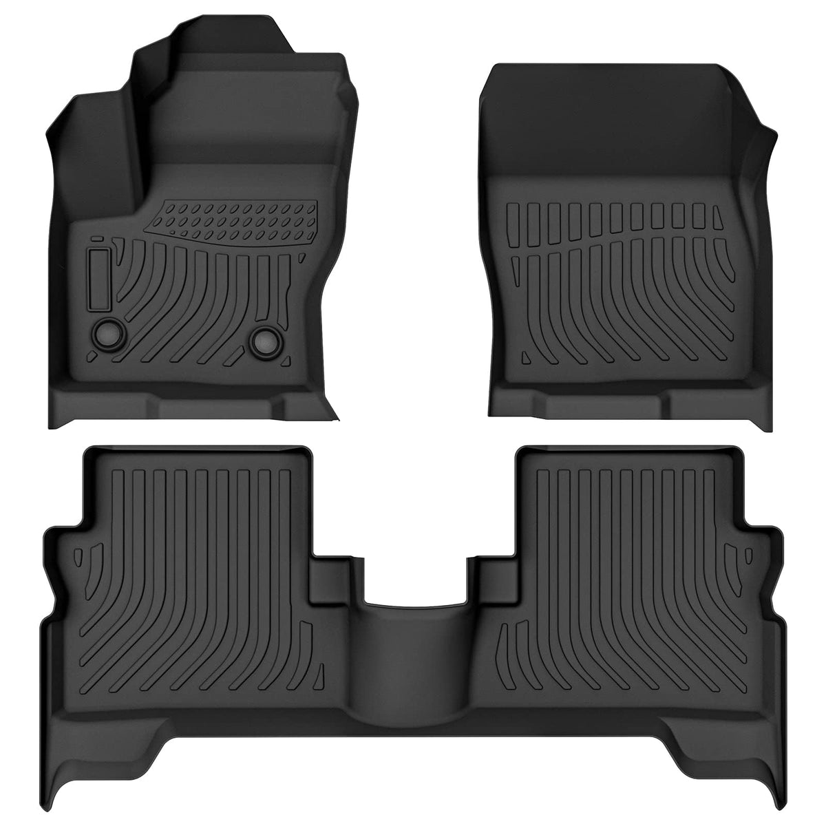 Car Floor Mats for 2012-2018 Ford Focus,All Weather TPE Rubber Full Set Includes 1st 2nd Row Front Maximum Coverage,Non Slip (for 2012-2018 Ford Focus)