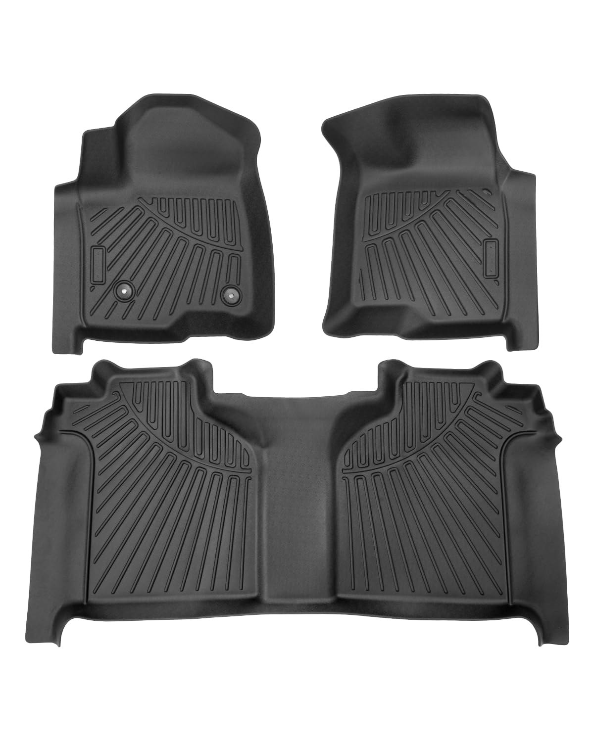Powerty Floor Mats for 2019-2024 2025 Toyota RAV4 Accessories All Weather Floor Liner 3D TPO 1st & 2nd Row Floor Mat Heavy-Duty Floor Liners(FIT All Models)