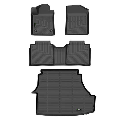 HAFIDI® Floor Mats & Cargo Liner Set Fit for 2023-2027 Kia NIRO & NIRO Hybrid (Not for NIRO EV &NIRO PHEV) All Weather Protection TPE Anti-Slip Floor Liners Custom Accessories -Black