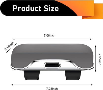 Car Visor Sunglass Holder, ABS Anti-scratch Eyeglasses Protection Case, Multi-function One-press Open Storage Box, Sun Visor Organizer Accessory for Most SUVs Sedans Trucks (Gray)