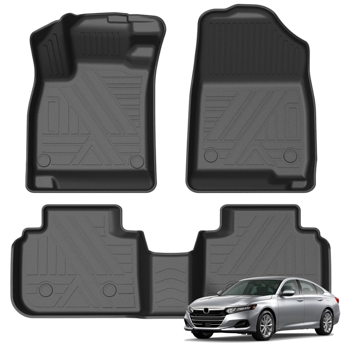 KUST Custom Fit Floor Mats for 2019-2025 2026 Nissan Altima Accessories All Weather Floor Mat Carpet Liners Front Rear 2 Row Seat Black Liner TPE