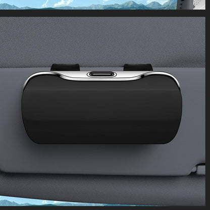 Zipelo 7.09 x 2.56 Inch Car Sun Visor Sunglasses Case, Black